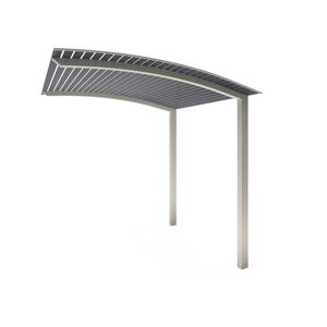 Exterior Life 4.5m Miami Curved Surfmist/Monument Pergola