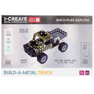 iCreate Build Your Own Metal Truck Kit - 192 Piece Set