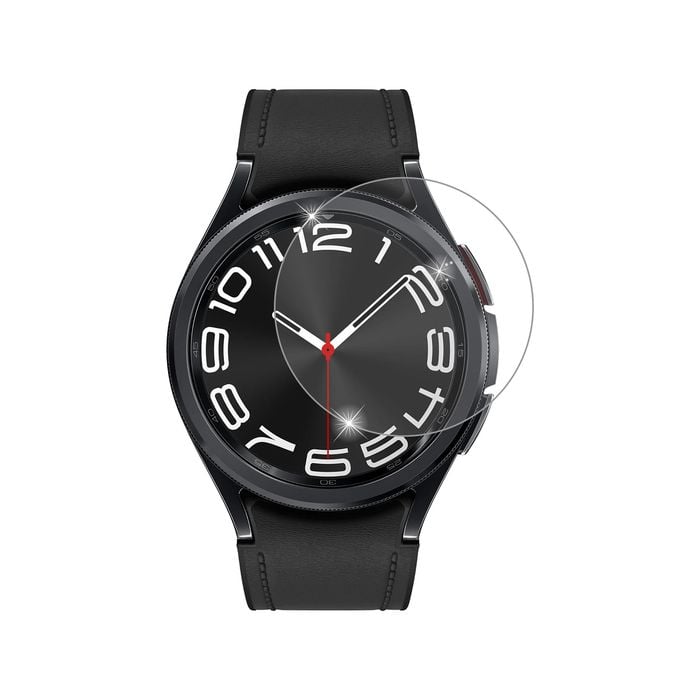 2 Pack MEZON Samsung Galaxy Watch6 Classic (47 mm) Clear Tempered Glass Screen Protectors