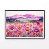 Group of Poppy Flowers Painting  Print 100% Australian Made 120x90cm  (Poster)