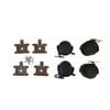 Set Of 4 Black Plastic Castor Swivel Wheels Replacement With Screws