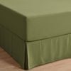 Dreamaker Linen Cotton Valance Olive King Bed