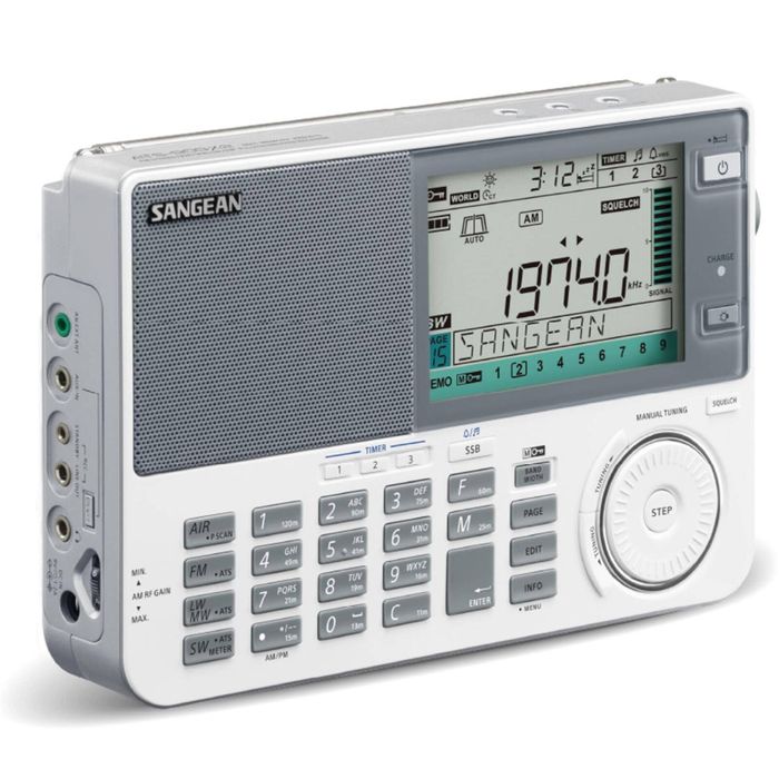 Sangean ATS-909X2 ATS Portable AM/FM Radio LCD UKW/LW/MW/AUX/LW Receiver White