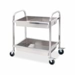 SOGA 2 Tier 95x50x95cm Stainless Steel Kitchen Trolley