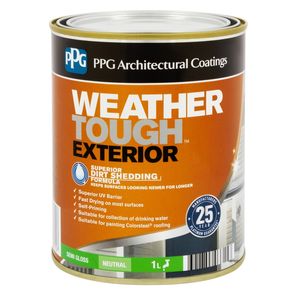 PPG Paints 1L Neutral Semi Gloss Weather Tough Exterior Paint