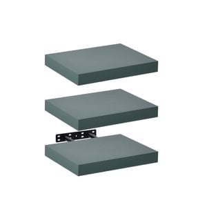 Takara Seiso Floating Wall Shelves Display Rack (set Of 3) Small 30cm Green