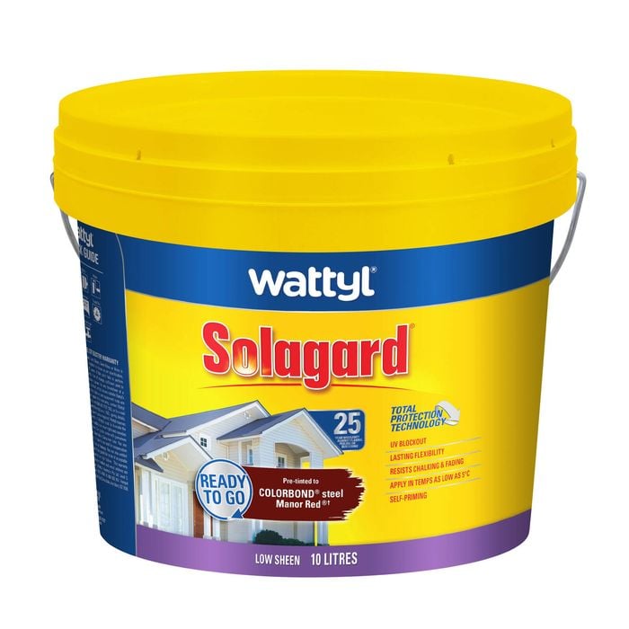 Wattyl 10L Manor Red Low Sheen Solagard Pre-tinted Exterior Paint