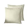 CottonMore 2pcs of 100% Cotton Cream Chunky Waffle European Covers 65x65cm
