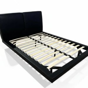 Priscilla PU Floating Bed Frame Black - Queen