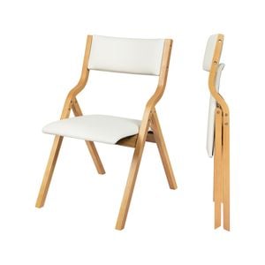 Levede 2x Dining Chairs Foldable Pu Leather Kitchen Chair Lounge Room Vintage