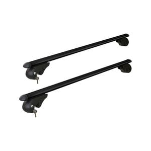 Universal Car Roof Rack 1200mm Aluminium Black Adjustable 90kgs