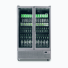 Upright Display Fridge - 1126L - 2 Door - Flat Glass - Silver