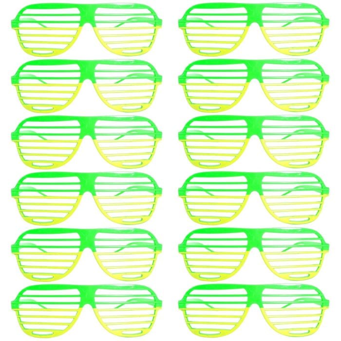 12x Green and Gold Lined Party Glasses – Australia Day & Sports Event Accessories