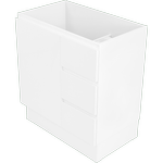 CIBO 750mm White Gloss Tonic Full Height Bathroom Vanity - Cabinet Only