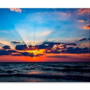 Nice Scene with Sunset Sky Over Sea   Print 100% Australian Made 90 x 60cm  (Stretched)