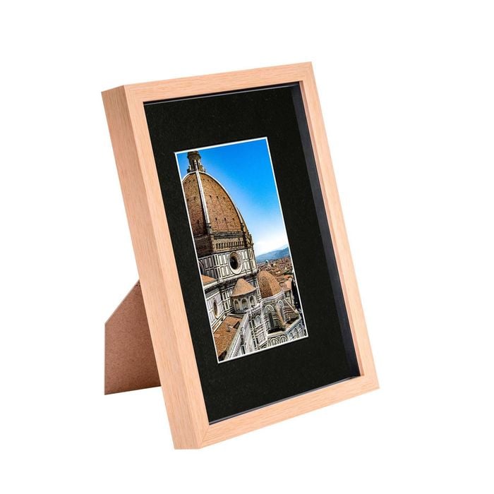 Nicola Spring 3D Shadow Box Frame with A5 Mount - A4 (8" x 12") - Light Wood