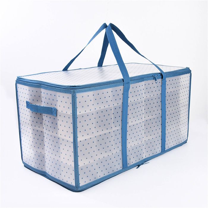 Catzon 61X31X31cm Christmas Decoration Storage Box can Hold 128 Decorations with Double-sided Zippers
