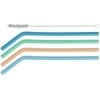 4pc Avanti Silicone Angled Drinking Bent Straws Drinkware w/ Cleaning Brush