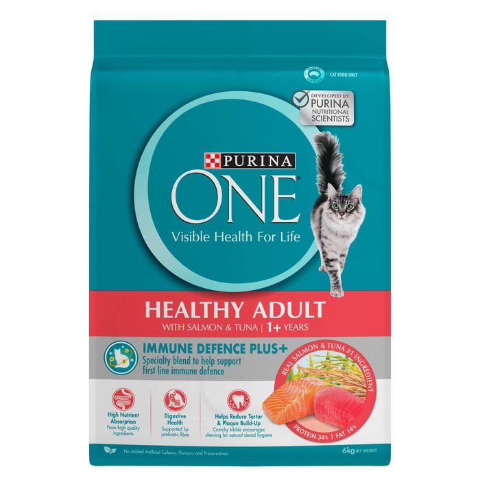 Purina One 6kg Adult Salmon And Tuna Dry Cat Food