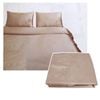 Bloomington Orchid Satin Embroidery Quilt Cover Set Latte King