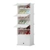 SOGA 7 Tier Single Column Shoe Rack White