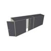 Build-a-Shed 0.8 x 6 x 2m Hinged Door Tunnel Shed with Single Sliding Side Door - Grey