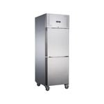 Lce Ld600tnm Stainless Steel Two Door Upright Fridge