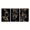 3pcs Black and Golden Classic Print 100% Australian Made 3 x 40x60cm (Metal Print)
