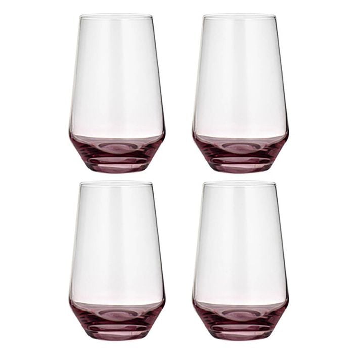 Ladelle Prism Set of 2 Highball Tumblers - Plum