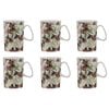 6PK Ashdene Trudy's Garden Silver Princess New Bone China Drinking Mug 320ml