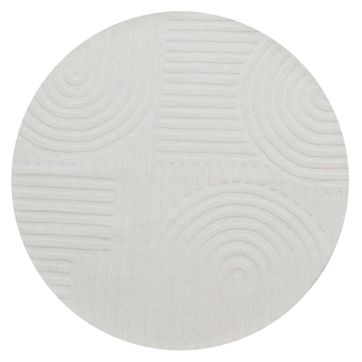 Contemporary Handwoven Wool Rug-Unity 6230-Ivory-160x160cm - Bunnings ...