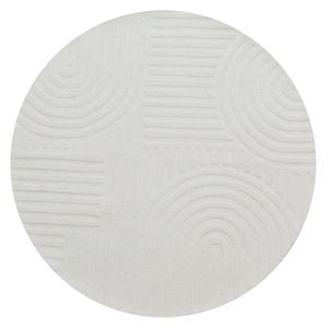 Contemporary Handwoven Wool Rug-Unity 6230-Ivory-160x160cm