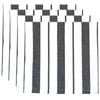 Set Of 4 Black French Stripe Cotton Napkins