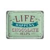 Nostalgic-Art Small Sign Life Happens - Chocolate Helps