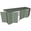 Build-a-Shed 1.5 x 6 x 2m Skillion Dual Double Hinged Side Doors Shed - Green
