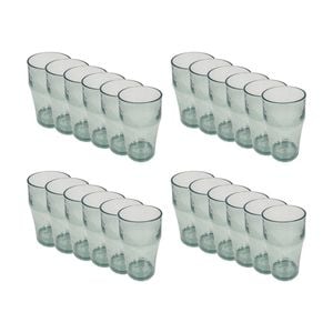 24PK Braz Recycled Look Drinking Glass Cup Drinkware 550ml Clear