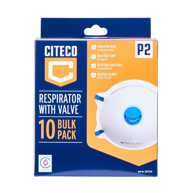 P2 Valved Respirator - 10 Pack