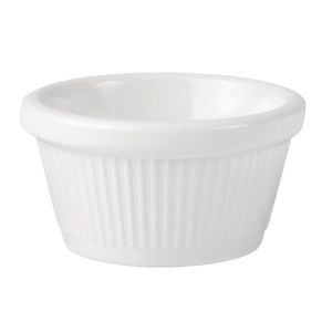 Ryner Ramekin Fluted Melamine White 60ml Commercial Tableware