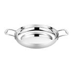 SOGA 24cm Silver Flat Base Seafood Dry Pot