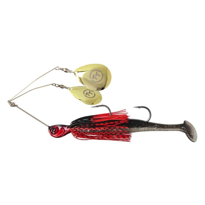 TT Lures 3/4oz Tornado+ Twin Spin Rigged Spinnerbait Lure - BLOODY NIGHTMARE