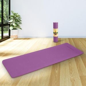Powertrain Purple TPE Yoga Exercise Mat Home Gym Pilates Fitness 8mm