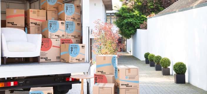 House all packed up in boxes