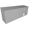 Build-A-Shed 1.2 x 5.2 x 2.0m Skillion Single Sliding Side Door Shed - Zinc