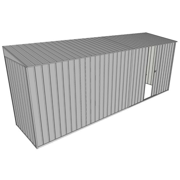 Build-A-Shed 1.2 x 5.2 x 2.0m Skillion Single Sliding Side Door Shed - Zinc