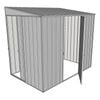 Build-a-Shed 1.5 x 2.3 x 2m Single Hinged Side Door Skillion Shed - Zinc