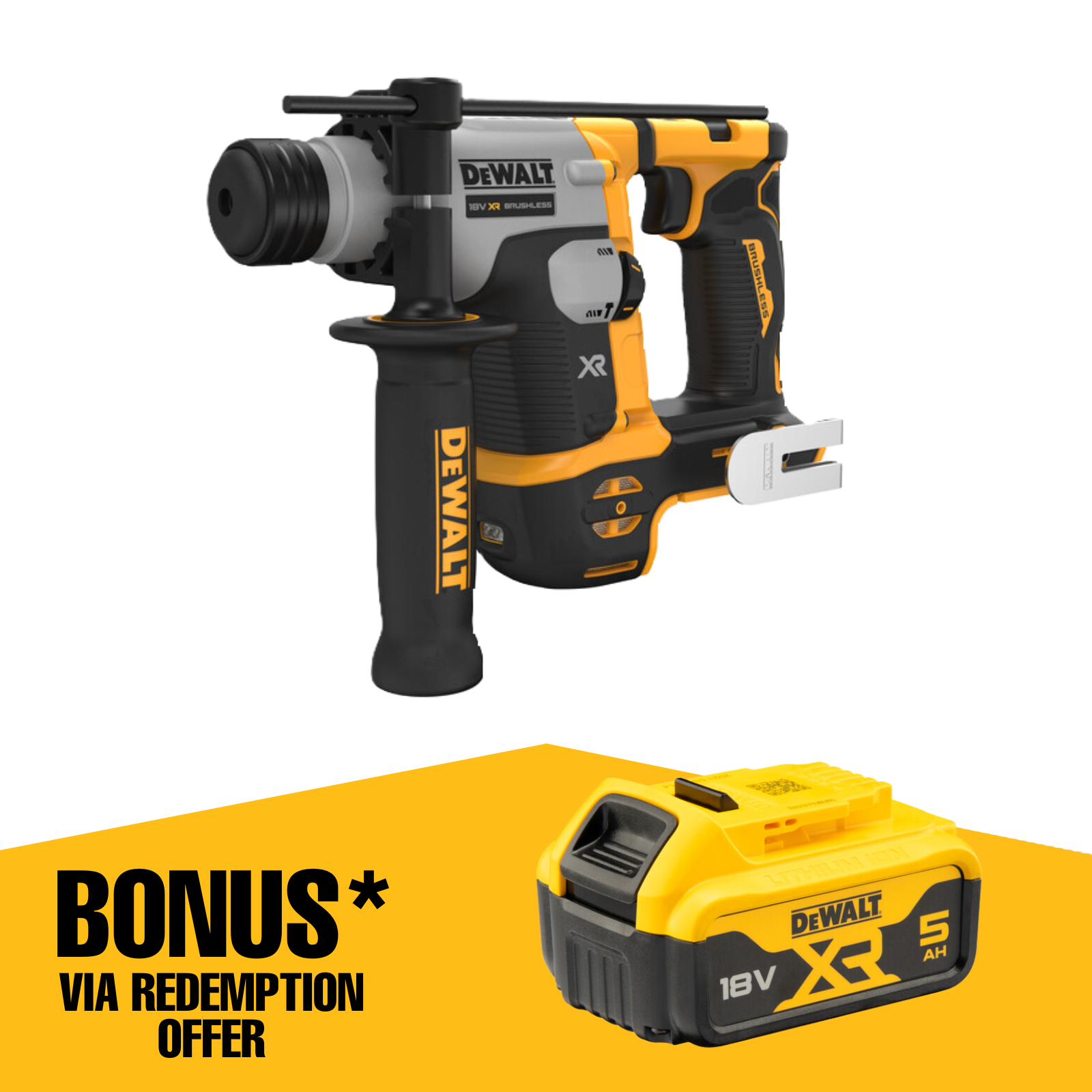 DeWALT Atomic 18V SDS Rotary Hammer Skin Only Bunnings Australia