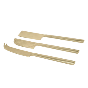 Salt & Pepper Novaro 3 Piece Cheese Knife Set Gold