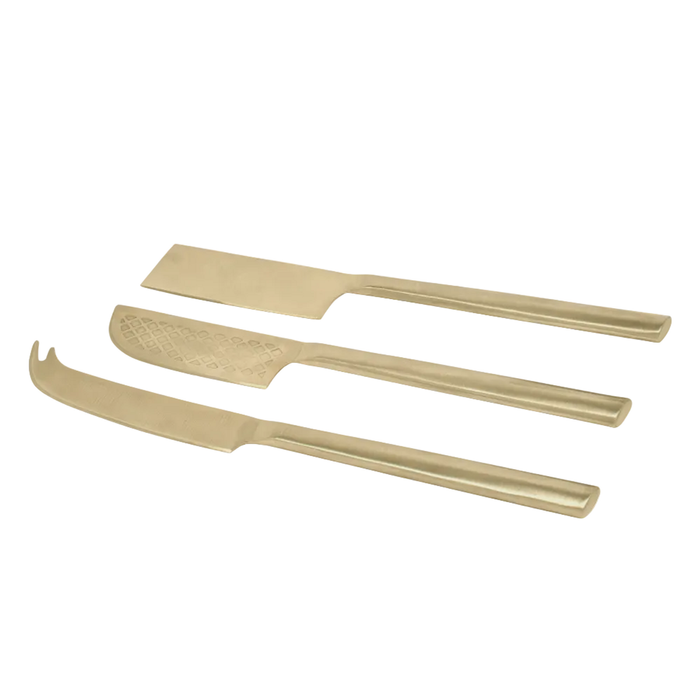 Salt & Pepper Novaro 3 Piece Cheese Knife Set Gold