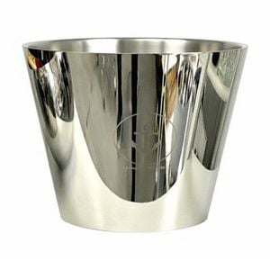 SS Collective Silver Double Wall Concave Drinks/Ice Bucket W/ Logo 30x23cm