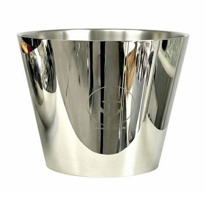 SS Collective Silver Double Wall Concave Drinks/Ice Bucket W/ Logo 30x23cm